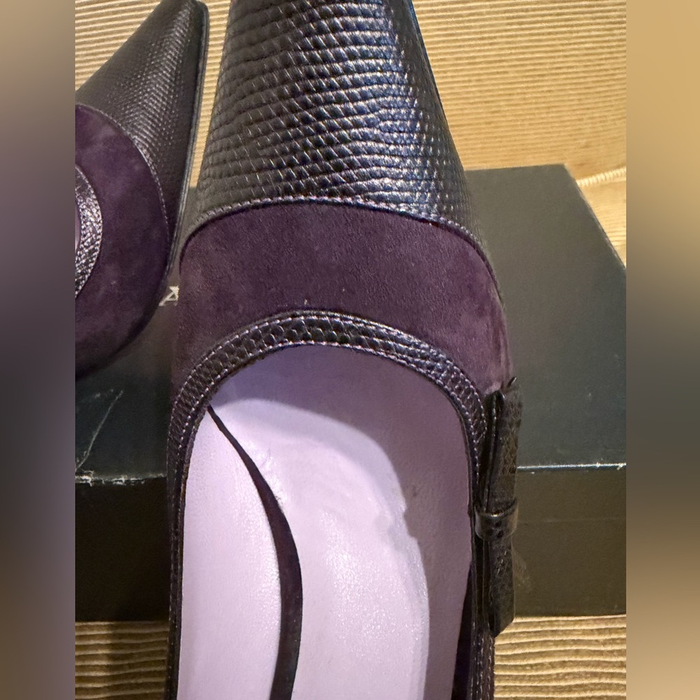 NWT Clay by Rangoni Italian Leather/Suede Women's Pumps - Size 8AA - Picture 14 of 17
